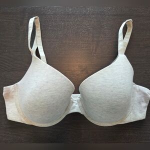 Victoria's Secret~Cotton T-Shirt Lightly Lined Demi Bra~Heather Grey Silver~36C